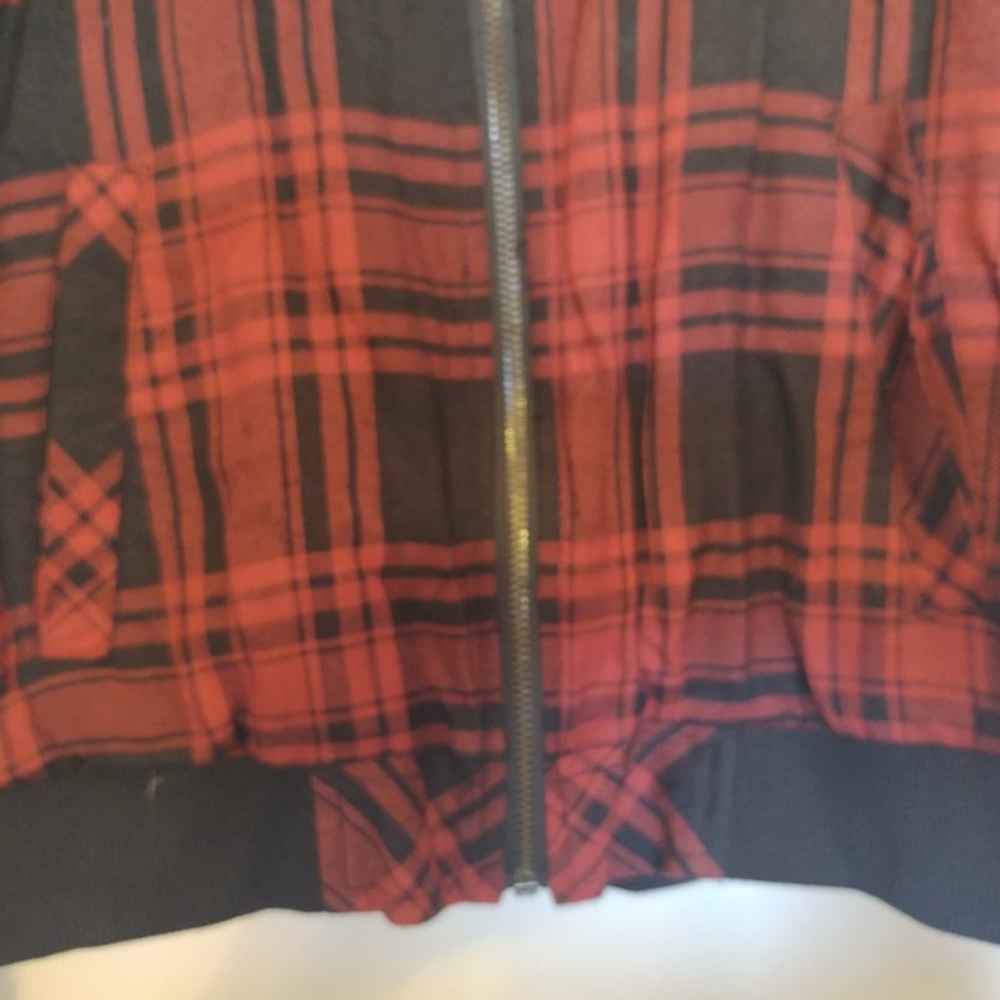 Red and Black Checker Bomber Jacket By "Sanctuary" - Picture 4 of 7
